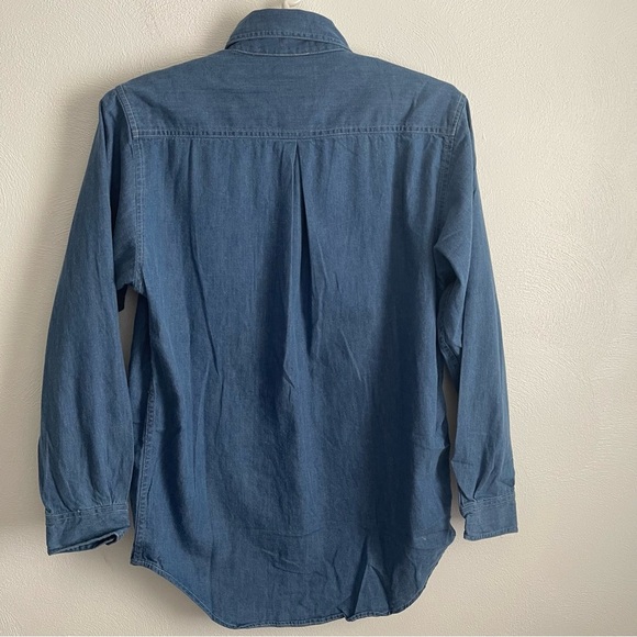 Vintage 90s men’s Marlboro Denim Button Up Shirt heavy dead stock size medium - Picture 2 of 7